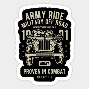 Army Military Off Road Retro Sticker